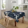 Nappe de table rectangulaire avec symboles nautiques vintage, élastique, imperméable, ancre de marin, couverture de boussole pour banquet