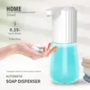 Liquid Soap Dispenser 600 ml Touchless Automatic Sensor Dispensers Foam Spray Badrum Smart med USB -laddning Vit handbricka