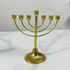 Bougeoirs Hanoukkah Star Menorah David Candelabra Candlestick Habet Decoration Party Festival Festival Candledolder Cadeaux