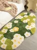 Carpets INS Bathroom Green Plush Absorbent Carpet Home Bedroom Living Room Floor Dirt Resistant Mat Household Items