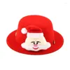 Hundkläder 587C Cat Top Hat Costume Justerbart rena tema Roliga julhuvudbonader