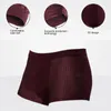 Cuecas homens boxers shorts roupa interior preto lce seda alta estiramento esportes respirável moda bambu para