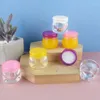 Storage Bottles Face Cream Jar Empty Plastic Acrylic Fruit Jam Bottle Portable Sub-bottle Pot Lotion Makeup Packaging Cosmetic Travel