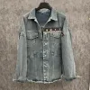 Damesjassen 2023 Herfst Street Fashion Zware Industrie Kralenpaneel Patch Borduren Etnische Stijl Kwastje Denim Jas Drop Delivery Dhzkf