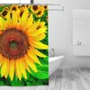 Duschgardiner fantastiska solrosor gardin 72x72in med krokar personlig mönster badrumsdekor
