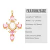 Подвесные ожерелья Ocesrio Big Crystal Virgin Mary Cross для ожерелья для медного золота с покрытием распятием