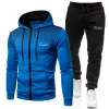 Jassen Golf sportkleding voor heren met ritssluiting, hoodie en broek, casual mode, dagelijks sportjack voor heren, joggingpak