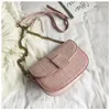 DrawString Crocodile Pattern Bag Women Korean version av Wild Shoulder Fashion Retro Messenger Sadel