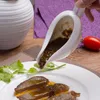 Seau à jus en céramique Jingdezhen pot d'assaisonnement blanc pur porcelaine de haute qualité sauce au poivre noir sauce bateau verser tasse de jus assiette occidentale