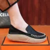 Loafers 2023 Spring and Autumn Thick Sole Rocker Shoes Garden Shoes Genuine Leather Women's Sports Shoes Versatile Casual Single Shoes