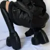 Boots Lapolaka Ins Hot Cool Girls Women دراجات نارية أحذية غريبة على غرار الكعب العالي منصة على نادي ركبة حذاء الحفلات