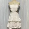 Casual Dresses Women Sexy White Lace Dress 2024 Summer Hollow Suspended Birthday Mini Strapless A Line Party