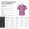 Camicie casual da uomo Camicia da vacanza con foglie da spiaggia carina Foglie rosa maschili Stampa hawaiana a maniche corte Design Camicette oversize vintage Regalo