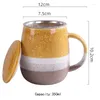 Mugs Large Ceramic Coffee Mug With Lid And Stainless Steel Infuser Loose Tea Perfect Set For Office Home Uses