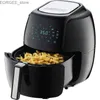 Air Fryers Dutrieux Kitchenは1700ワット5.8-QT 8-in-1デジタルエアフレッシュナー付きレシピブックを提供するブラックエアフレッシュナーY240402