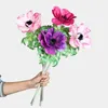 Fleurs décoratives 50CM Artificielle Argent Lotus Salon Table À Manger Maison Décoration Douce Fleur De Soie Mariage Pographie Correspondant