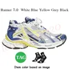 Balengiagas Track Runners 7 7.0 7.5 Designer Dress Shoes 2024 Mode Hommes Femmes Grande Taille 12 Cuir Blanc Noir Nylon Mesh Tracks Baskets Plateforme Baskets