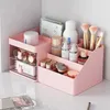 Aufbewahrungsboxen Kosmetikbox großer Kapazität Desktop Make -up -Schubladen Organizer Hautpflege Lippenstift Schreibweise zum Anziehen