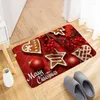 Tapis Tapis de sol de Noël Tapis de porte Tapis rouge pour chambre à coucher Salon Salle de bain Cuisine Garage Antidérapant Foor 40