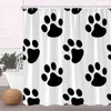 Cortinas de chuveiro cortina de pássaros pintados à mão animais cães girafa leopardo banho tecido de poliéster decoração de casa conjunto de acessórios de banheiro