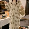Kobiety dla kobiet flaneli nocne kobiety polarowe ciepły niedźwiedź w stylu Korea Sweet sleepshirt termiczna zimowa nocna odzież nocna dhyzq