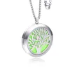 Pendant Necklaces Alloy Stainless Steel Plant Life Tree Leaves Air Freshener Perfume Oil Diffuser 30mm Locket Jewelry Pendant Necklace Men Women 240330