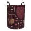 Laundry Bags Basket Storage Bag Waterproof Foldable Bohemian Background Dirty Clothes Sundries Hamper