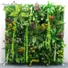 40x60 cm 3d Grüne Künstliche Pflanzen Wand Panel Plastik Plastik im Freien Teppichdekoration Hochzeit Kulisse Party Gartengras -Blumenwand 240328