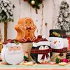 Storage Bottles Chritsmas Party Decoration Christmas Tin Box Candles For Cake Gift Case