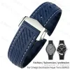 Akcesoria Inne modne akcesoria Watch Watch Bands 20 mm gumowy silikonowy pasek zegarkowy pasuje do Seamaster 300 AT150 Aqua Terra Ultra Light 8900 ste