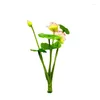 Decorative Flowers Artificial Plants Small Lotus Bonsai Wedding Flower Arrangement Home Decor Decoration