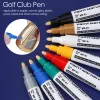 AIDS 12st/Set Golf Club Color Changing Pen Acrylic Ink Pen med stark solskyddsmedel Vattentät täckande kraft Multicolor Golf Club Pen