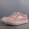 Casual skor rmk owews män äkta läder snörning kvinnor sneakers unisex tränare vårplattform loafers kvinna retro rosa