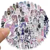 63pcs dome girl lolita kawaii autocollants rose affiche autocollants pour bricolage ordinateur portable de moto