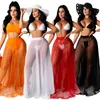 Jupes sexy mode femmes maille transparente plage longue longueur au sol femme taille haute maxi