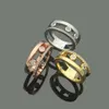 Anel de designer 18k anel de amor de ouro com cristal para mulher anel três deslizamento de diamante homens jóias de casamento anéis para mulheres femininas presente noivado moda