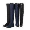 Boots Sgesvier Blue Black Over The Knee Women Winter Boots Wedge Heel Down Cotton Long Knight Riding Snow Boots Ladies Shoes B626