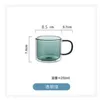 2024 250ml Wine Glasses Drinking Tumbler Whiskey Vodka Cup Coffee Juice Water Cups Tea Creative Mug Double Bottom Glass Mugs for Home