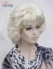 Wigs StrongBeauty Short Full Curly Synthetic Hair Wig For Women Platinum Blonde Color