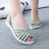 Laarzen sandalen 2022 zomer nieuwe holle strandschoenen mode outdoor jelly sandalias mujer flat casual comfortabele zachte soft soft sole mom schoenen