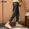 Casual Shoes GMQM Fashion Women's Sport Sneakers Platform Round Toe Lace-Up Walking Comfy Genuine Leather Flat White 2024