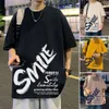 Baumwolle Trendy Marke Kurzarm T-shirt für männer Sommer Sweatshirt Oversize Kleine High Street Amerikanischen Lose Top Ins