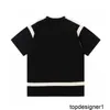 デザイナー高品質のLuoファミリー織りベルトスプライシング刺繍のメンズ半袖Tシャツ、丸い首、ユニセックスハーフスリーブ、2024モデルD7JR