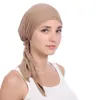 Ball Caps Scarf Tail Wrap Muslim Turban Head Cotton Women Hat Hair Beading Baseball Pure Double-Sided Pullover Small Spot