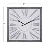 Wall Clocks 25" Gray Metal Clock Freight Free Decor Home Garden