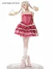 Vestidos casuales lolita dulce vestido de correa de espagueti primavera verano kawaii patchwork multicapa elegante princesa vestido de bola