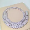 15 мм хип-хоп браслет ожерелье 4 ряда VVS Муассанит на заказ сверкающее серебро 925 пробы ювелирные изделия Ice Out кубинский браслет-цепочка ожерелье
