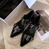 Casual Shoes Women Mary Janes Flats Shallow Pointed Toe Summer Designer Brand Sandals 2024 Lolita Dress Walking Chaussures Femme