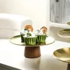 Plattor enkel fruktplatta japansk dessert hög rostfritt stål bricka vardagsrum hushållsgodishållare display
