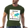 Men's Polos I Survived AP World History T-Shirt Animal Prinfor Boys Vintage Clothes Hippie Aesthetic Clothing Short Sleeve Tee Men